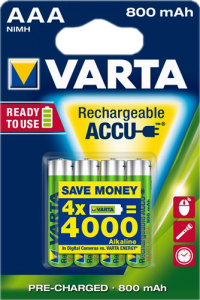 Varta oplaadbare batterijen aaa
