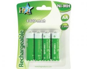 HQ 2500 mAh nimh oplaadbare batterijen aa aaa-1300-4pack-hq