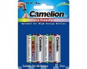 Batterijen mono D adaptor AA naar mono-D Camelion