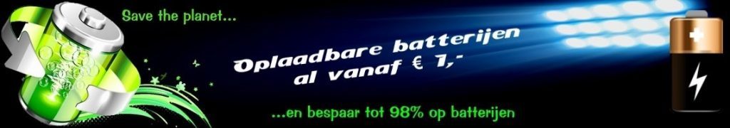 Oplaadbare batterijen goedkoop en snel geleverd 