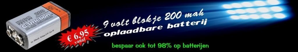 9 volt oplaadbare batterij